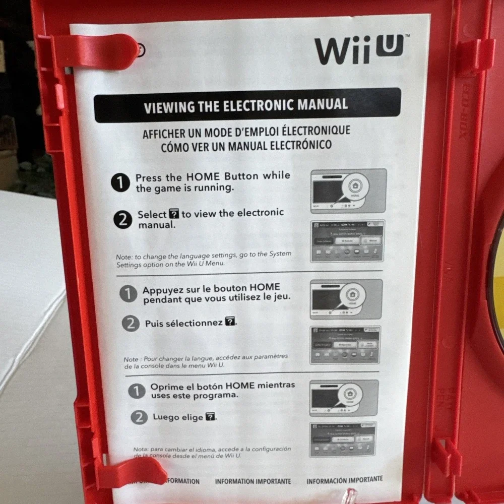 WiiU Super Mario Maker Amiibo Video Game - Tested with Case & Manual